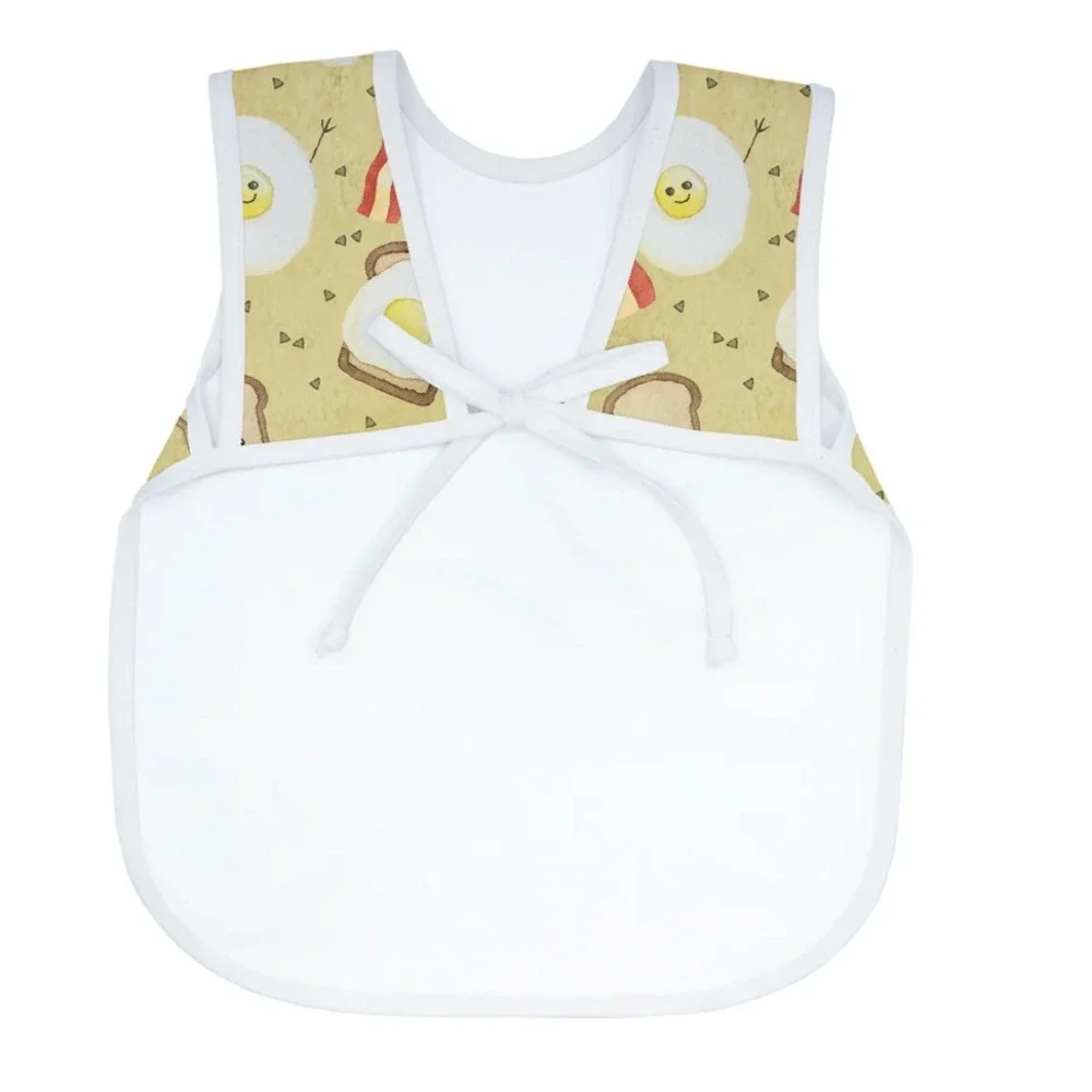 Bapron Baby Made in USA Bacon Eggs Smiley Breakfast Baby Toddler Preschool Apron